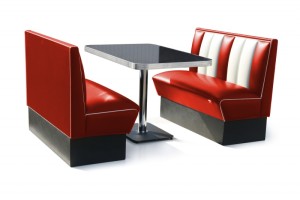 Retro Furniture Diner Booth - Hollywood Half Booth 27 Set