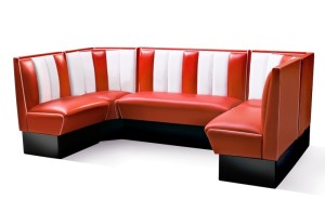 Retro Furniture Diner Booth Set - Hollywood 130 x 240 x 130