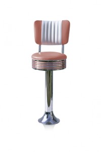 Bel Air Retro Furniture Diner Floor Fix Swivel Barstool - BS27CB