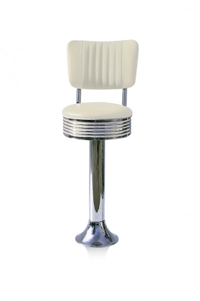 Bel Air Retro Furniture Diner Floor Fix Swivel Barstool - BS27CB