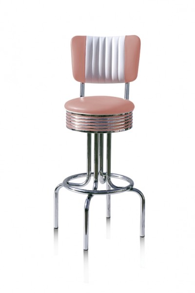 Bel Air Retro Furniture Diner Swivel Seat Barstool - BS28CB