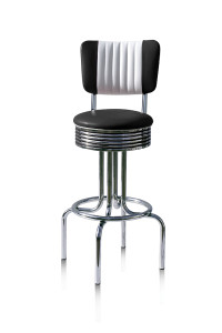 Bel Air Retro Furniture Diner Swivel Seat Barstool - BS28CB