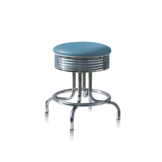 Bel Air Retro Furniture Diner Swivel Seat Under-Table Stool - BS