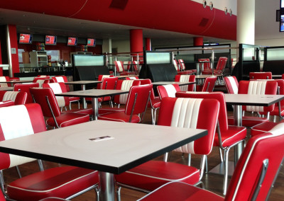 Retro diner furniture at Wembley Stadium